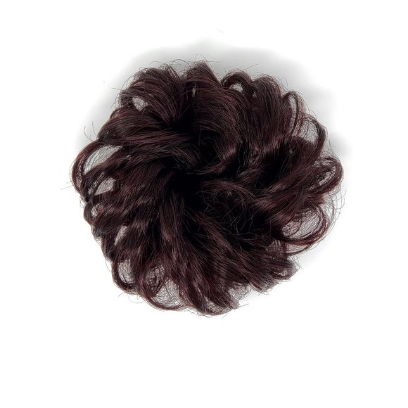 Curly Messy Hair Bun, Synthetic Hair Scrunchie, Hair Bun Pony Tail - Picture 1 of 4